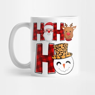 Ho Ho Ho Santa Snowman Reindeer Christmas Mug